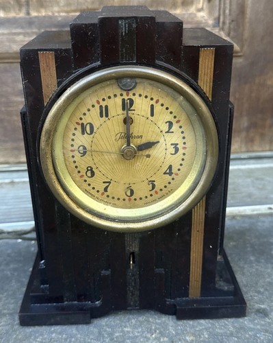 Antique 1928 1930 desk clock - antique,